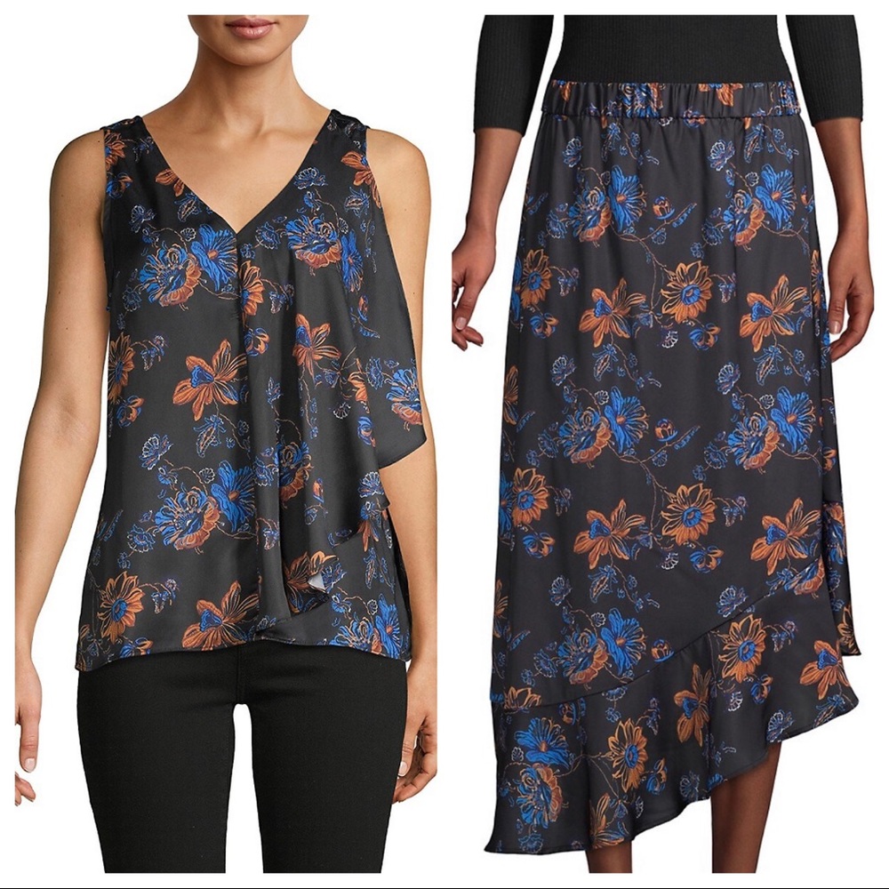 Ava & Aiden Floral Top and Skirt Set